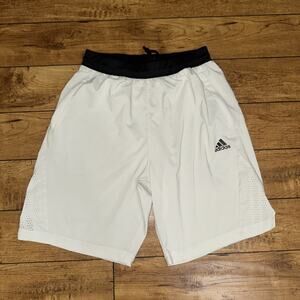 Adidas Athletic Shorts White Medium